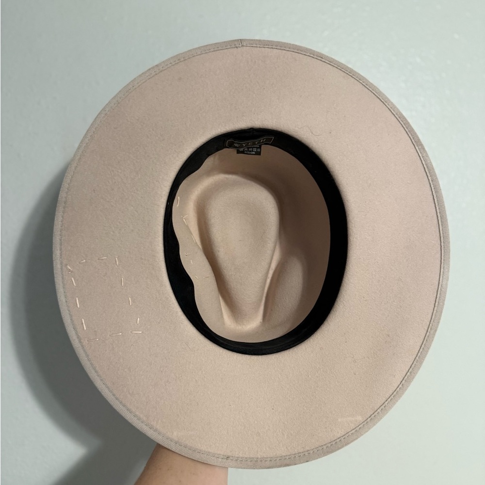 Soft pink Patchwork Panama Hat - Picture 4 of 4